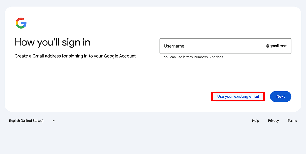 Use your existing email