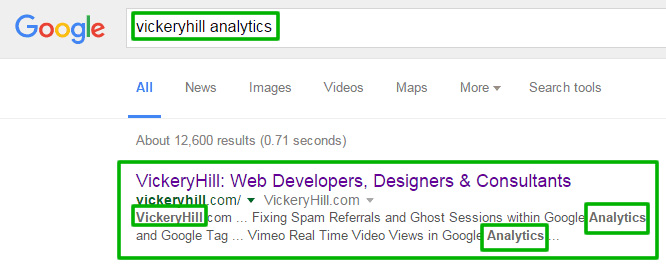 Screenshot of the Google search results page.